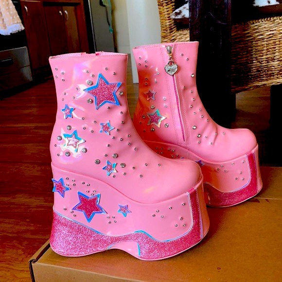 In Search of Dolls Kill x Winx ClubShe's Invincible Platform Boots